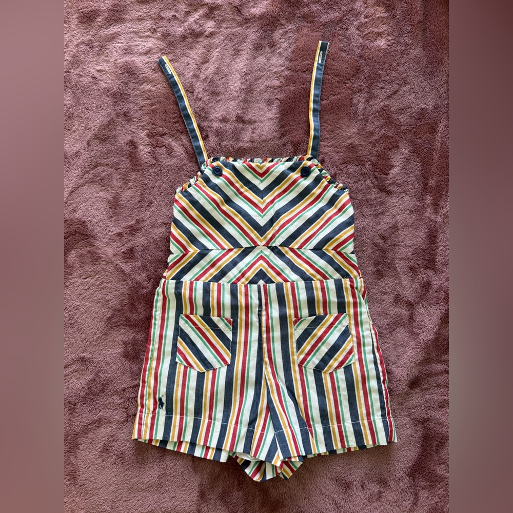 Polo by Ralph Lauren Multicolor Striped Kids Romper